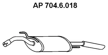 Silencieux arrière EBERSPÄCHER 704.6.018