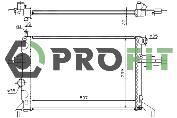 Radiateur, refroidissement du moteur PROFIT 1740-0372