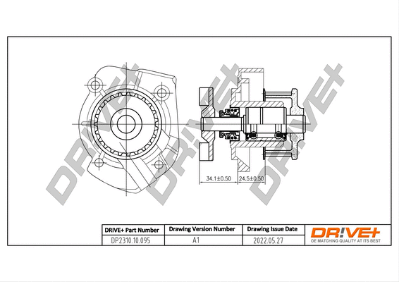 Pompe à eau, refroidissement du moteur Dr!ve+ DP2310.10.095