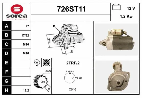 Démarreur STARTCAR 726ST11