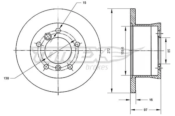 Disque de frein TOMEX Brakes TX 70-35