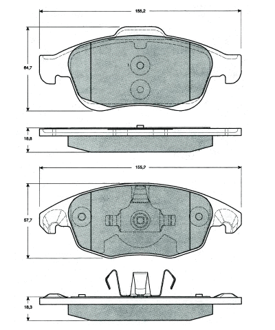 Kit de plaquettes de frein, frein à disque MTR MT641