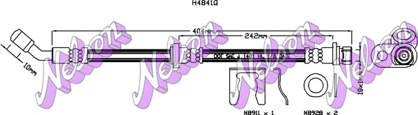Flexible de frein KAWE H4841Q