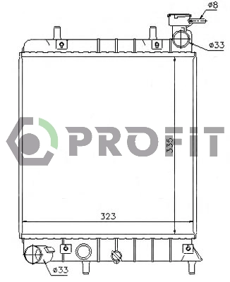Radiateur, refroidissement du moteur PROFIT PR 1804A4