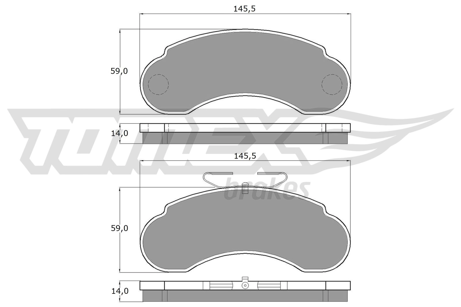 Kit de plaquettes de frein, frein à disque TOMEX Brakes TX 11-14