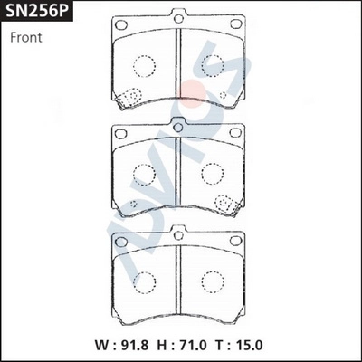 Kit de plaquettes de frein, frein à disque ADVICS SN256P