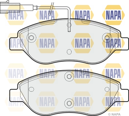 Kit de plaquettes de frein, frein à disque NAPA NBP1870