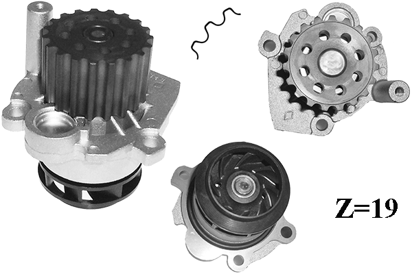 Pompe à eau, refroidissement du moteur TECDRIVE TPAE0009