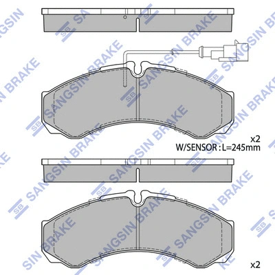 Kit de plaquettes de frein, frein à disque Hi-Q SP2638A