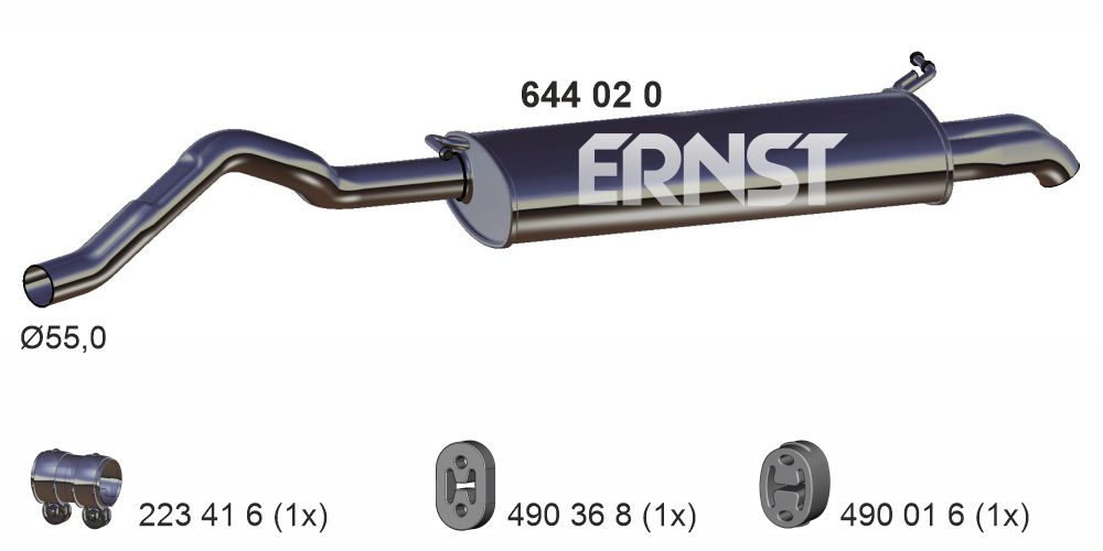 Silencieux arrière ERNST 644020
