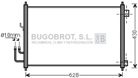 Condenseur, climatisation BUGOBROT 62-DN5328