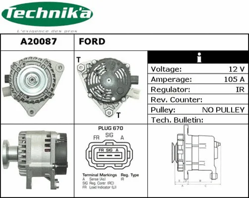 Alternateur Technika A20087