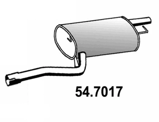 Silencieux arrière ASSO 54.7017
