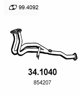 Tuyau d'échappement ASSO 34.1040