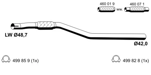 Tuyau d'échappement ERNST 012539