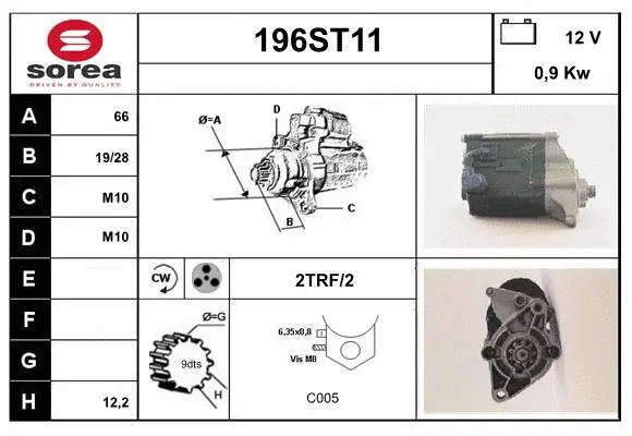 Démarreur STARTCAR 196ST11
