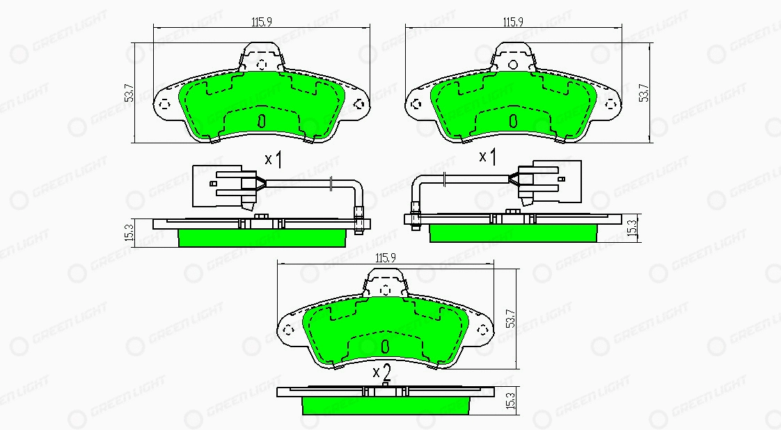 Kit de plaquettes de frein, frein à disque Automotive Adriado GLBP0272