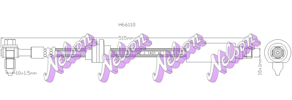 Flexible de frein KAWE H6611Q
