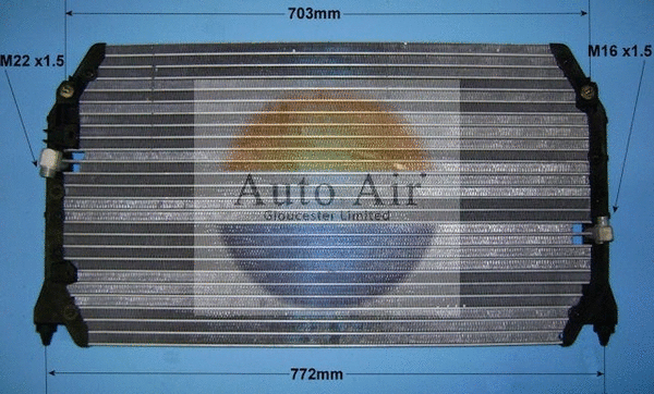 Condenseur, climatisation AUTO AIR GLOUCESTER 16-5024
