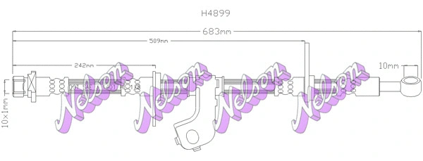 Flexible de frein KAWE H4899