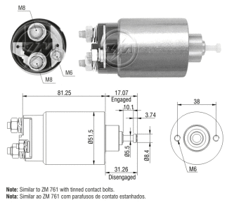 Contacteur, démarreur ZM ZM 1-761