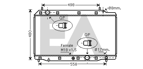 Radiateur, refroidissement du moteur EACLIMA 31R26073
