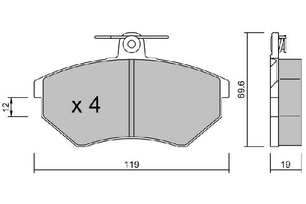 Kit de plaquettes de frein, frein à disque AISIN BPVW-1003