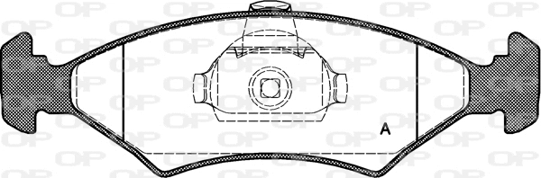 Kit de plaquettes de frein, frein à disque OPEN PARTS BPA0119.10