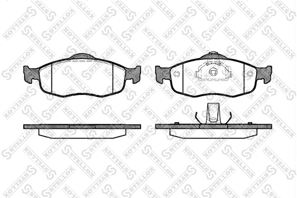 Kit de plaquettes de frein, frein à disque STELLOX 443 000-SX