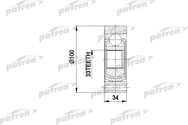 Jeu de joints, arbre de transmission PATRON PCV3010