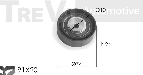Kit de courroie crantée TREVI AUTOMOTIVE KD1163