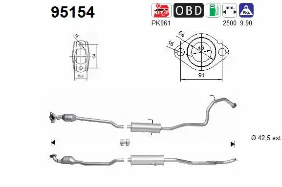 Catalyseur AS 95154