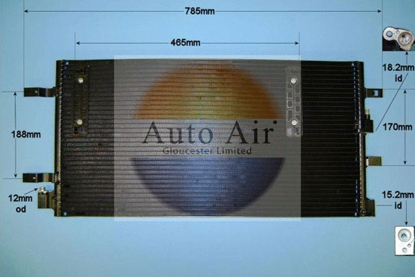 Condenseur, climatisation AUTO AIR GLOUCESTER 16-9705