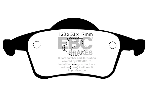 Kit de plaquettes de frein, frein à disque EBC Brakes DP21231