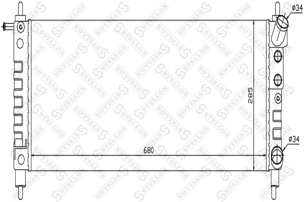 Radiateur, refroidissement du moteur STELLOX 10-26076-SX