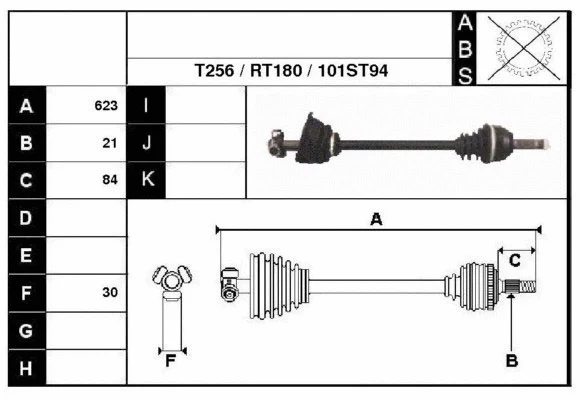 Arbre de transmission Technika 38101