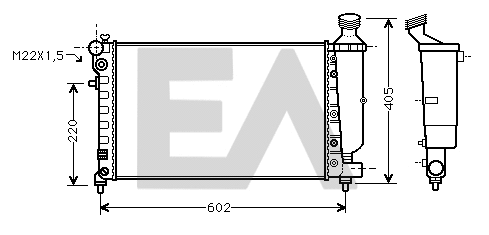 Radiateur, refroidissement du moteur EACLIMA 31R55094