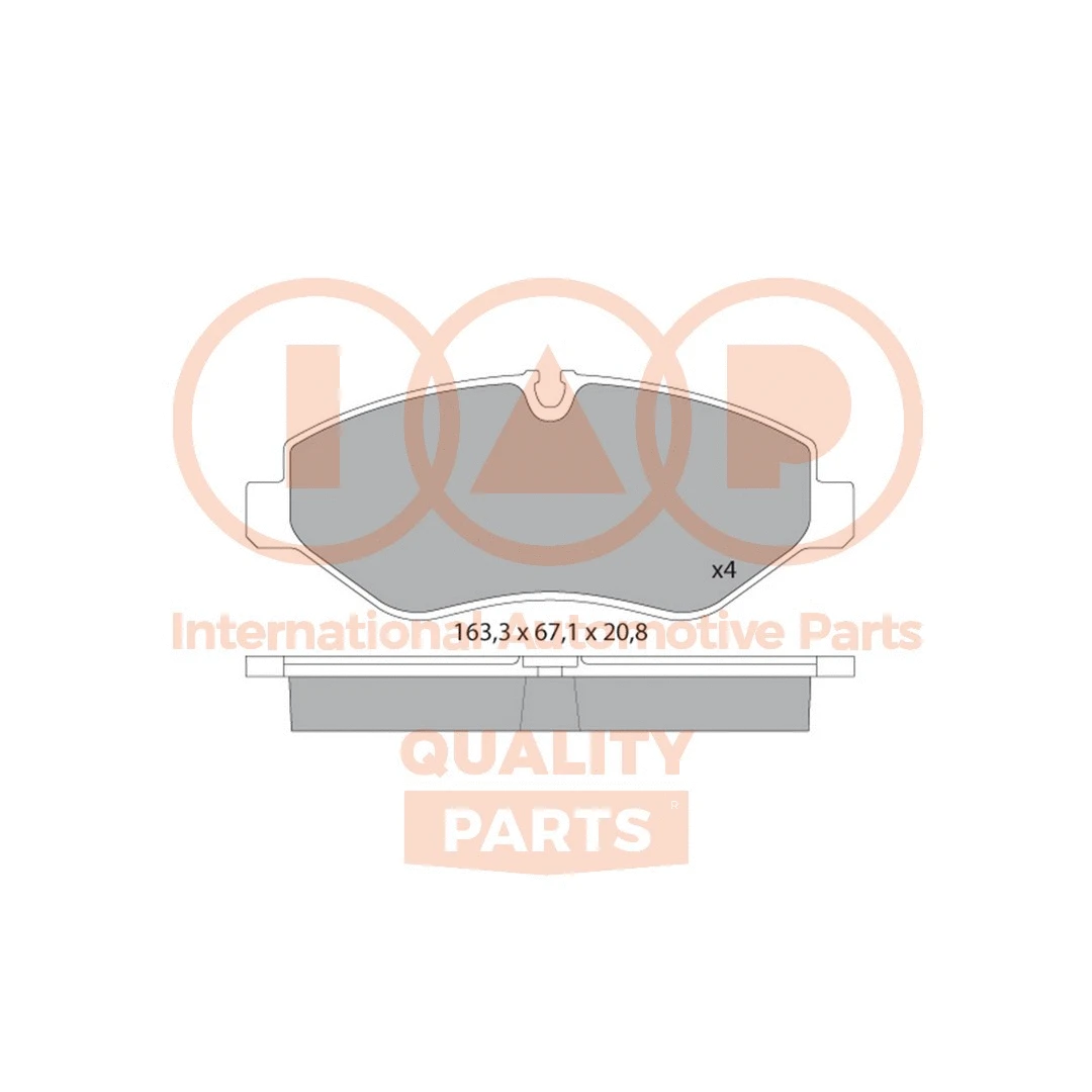 Kit de plaquettes de frein, frein à disque IAP QUALITY PARTS 704-54012