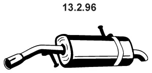 Silencieux arrière EBERSPÄCHER 13.2.96