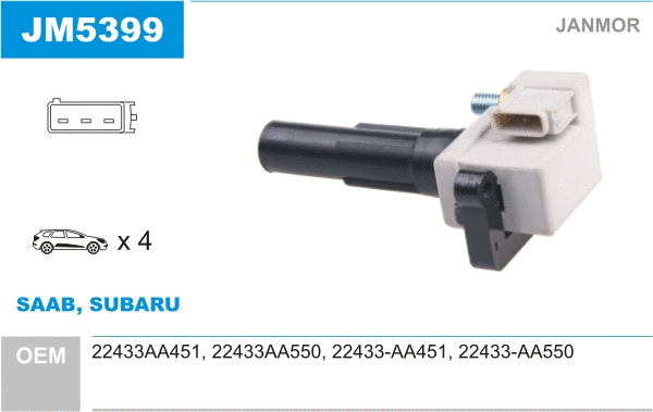 Bobine d'allumage JANMOR JM5399