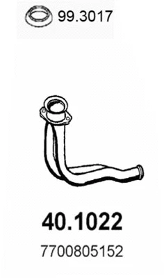 Tuyau d'échappement ASSO 40.1022
