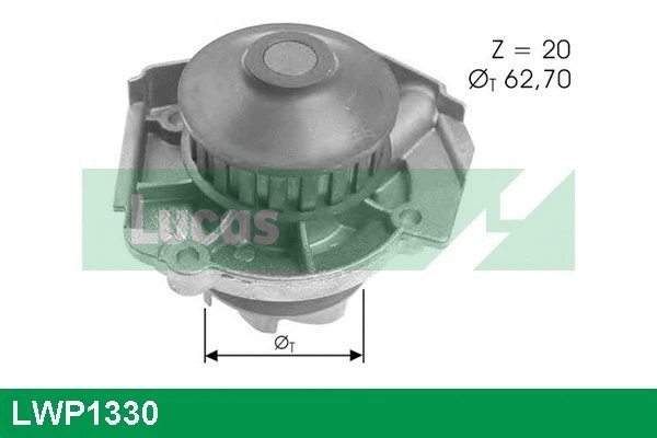 Pompe à eau, refroidissement du moteur LUCAS LWP1330