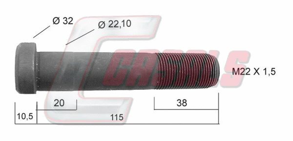 Boulon de roue CASALS 21231