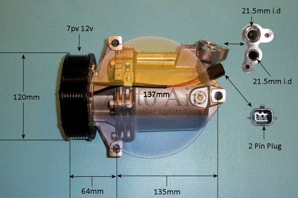 Compresseur, climatisation AUTO AIR GLOUCESTER 14-1820p