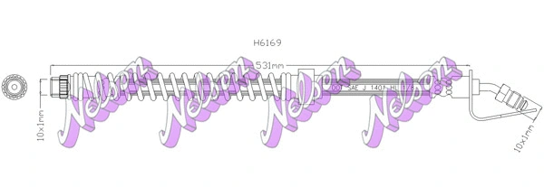 Flexible de frein KAWE H6169