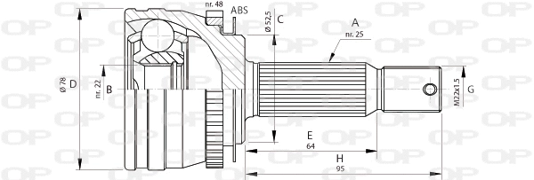 Jeu de joints, arbre de transmission OPEN PARTS CVJ5689.10
