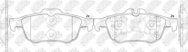 Kit de plaquettes de frein, frein à disque NiBK PN0521