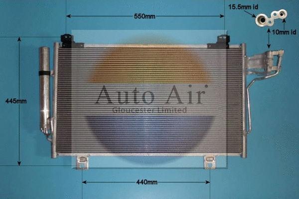 Condenseur, climatisation AUTO AIR GLOUCESTER 16-9984