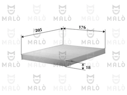 Filtre, air de l'habitacle AKRON-MALÒ 1530781