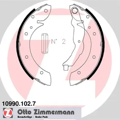 Jeu de mâchoires de frein ZIMMERMANN 10990.102.7